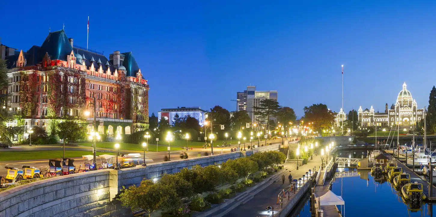 Victoria BC at night