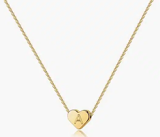 Heart Initial Necklaces for Women Girls