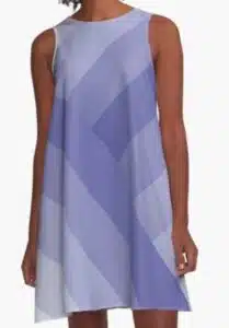 Pantone Very Peri and White Stripes A-Line Dress