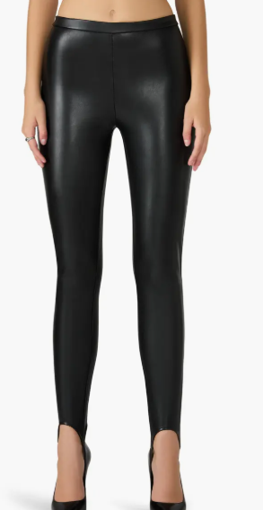 Steve Madden Faux Leather Stirrup Leggings $89.00