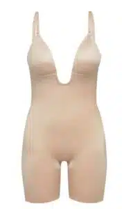 Suit Your Fancy Plunge Low-Back Mid-Thigh Bodysuit