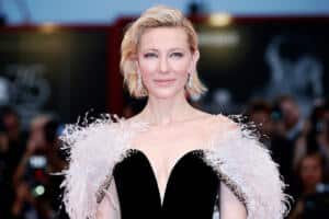 Cate Blanchett wavy lob hairstyle, long bob