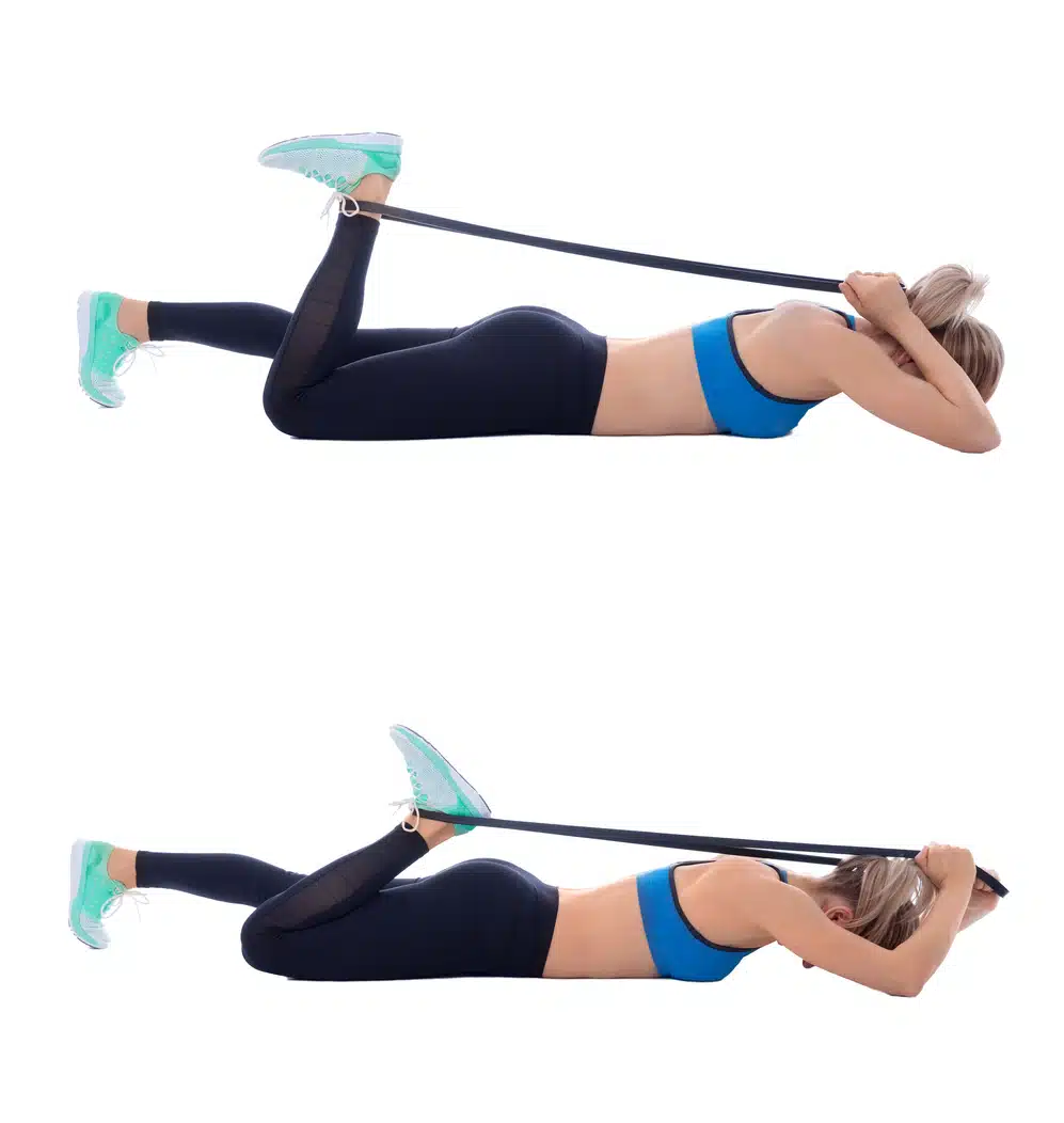 Exercises for cracking knees - quad band stretch
