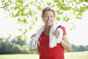 Healthy woman with extra energy