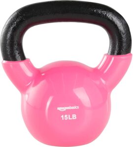 Vinyl Coated Cast Iron Kettlebell - 15 lb