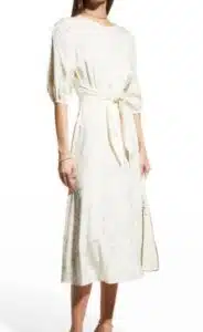 Ambrose Tie-Waist Jacquard Dress