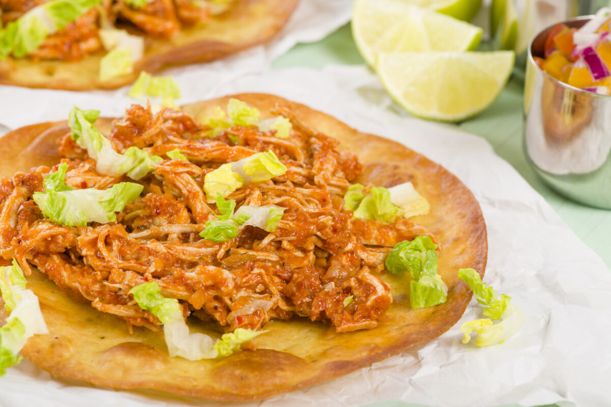 BBQ chicken tostada