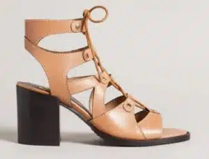 Block Heel Ghillie Sandal