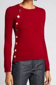 Cashmere Side Buttoned Sweater
