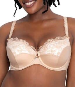 Curvy Couture Women's Tulip Lace Push Up Bra