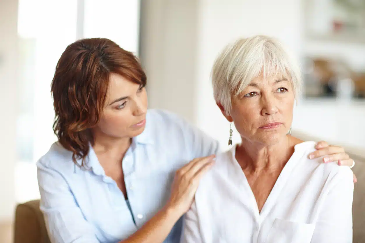 Conversation with negative elderly parent can help