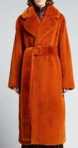 Faux-Fur Belted Coat