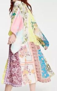 Free People patched with love sheer kimono in patchwork