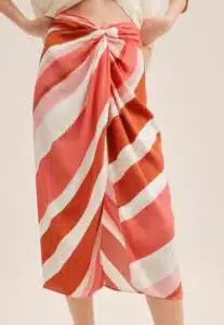 Knot printed skirt