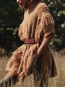 Marled Fringe Poncho