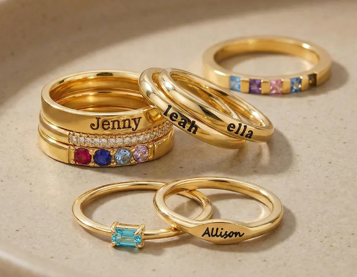 Mint & Lily Personalized Rings, $29+
