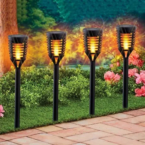 Outdoor Solar Flaming Garden Pathlights