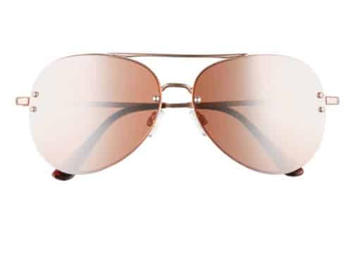 Oversize Mirrored Aviator Sunglasses