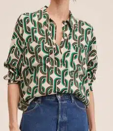 Oversize printed blouse