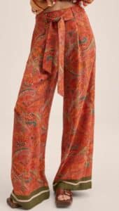 Paisley print pants