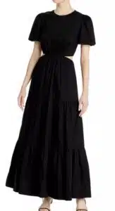 Plaza Cutout Puff Sleeve Maxi Dress