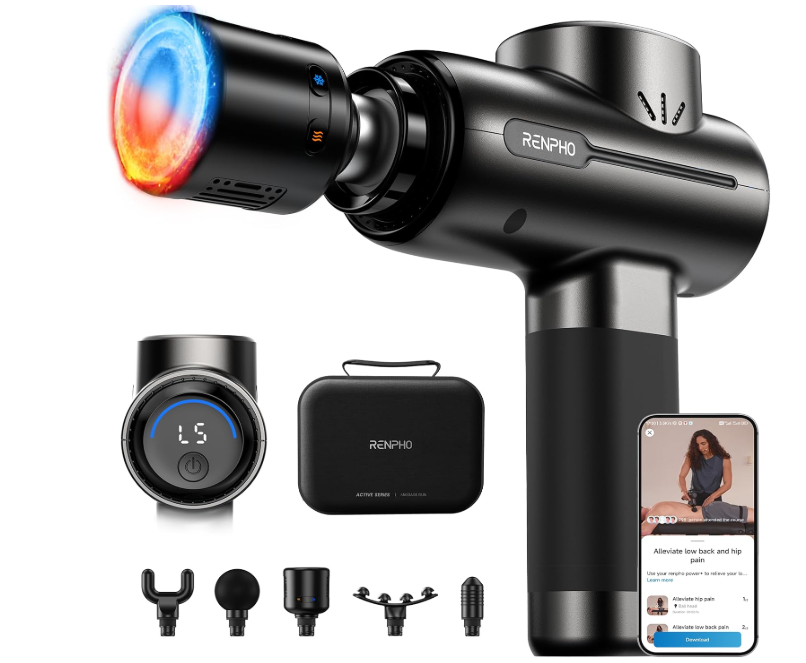 RENPHO Massage Gun with Heat and Cold, $89.99