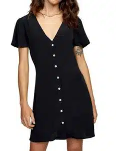 RVCA Women's Avery Woven Short Sleeve Dress