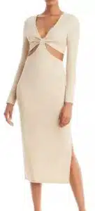 Ribbed Knit Cutout Dress