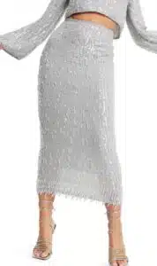 Sequin Fringe Skirt
