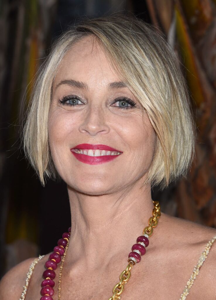 Sharon Stone bob haircut
