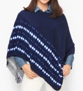 Shibori Stripe Poncho