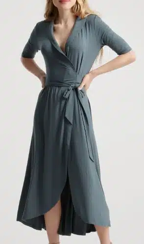 Tencel Jersey Midi Wrap Dress