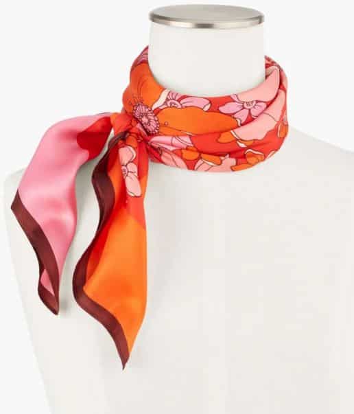 Tossed Flowers Square Scarf