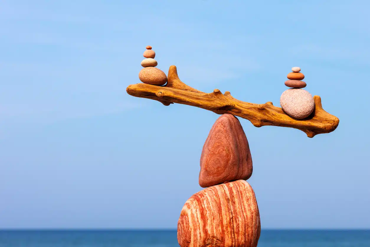Rocks balancing symbolizing hormonal imbalance