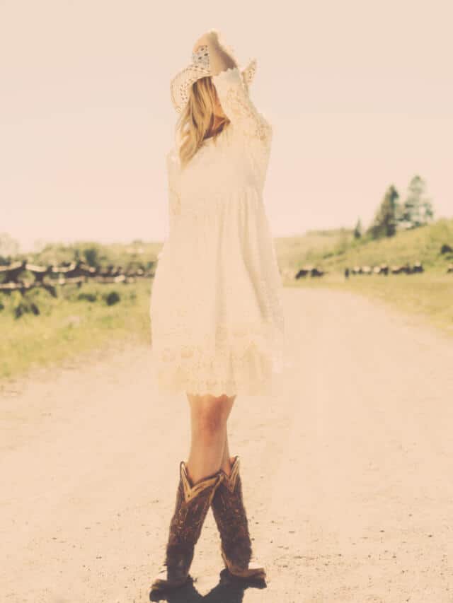 cute cowboy boots to wear with dresses
