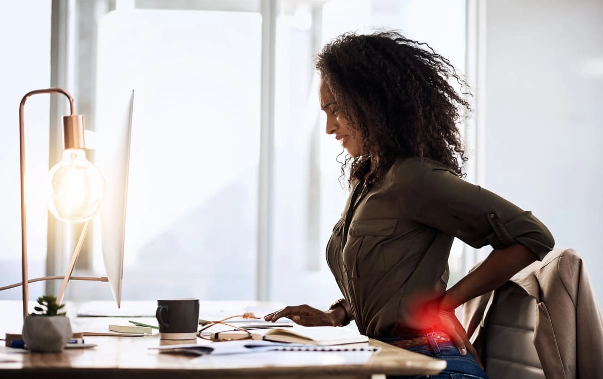Back pain from slouching