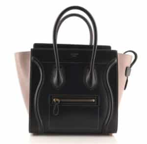 Bicolor Luggage Bag Leather Micro