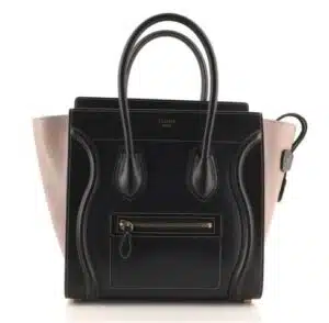 Bicolor Luggage Bag Leather Micro