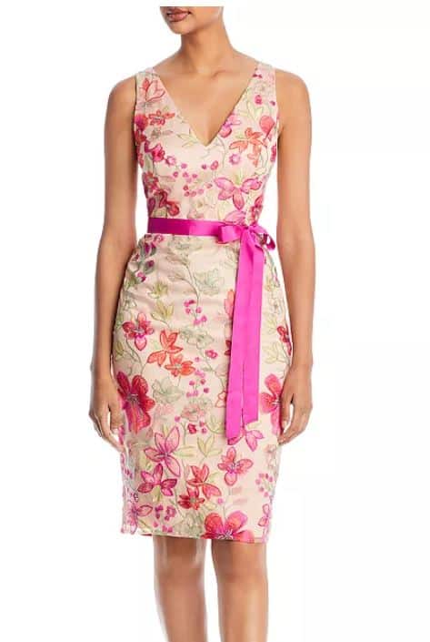 Eliza J Embroidered Sheath Dress