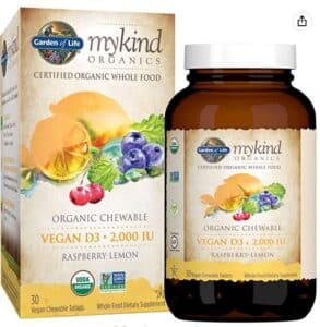 Garden of Life Organic Vitamin D3 Mykind Vegan Chewable Tablets