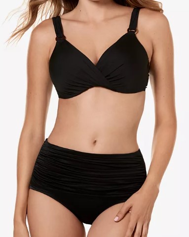Miraclesuit Twist-Front Bikini Top, $84 (30% off ck out)