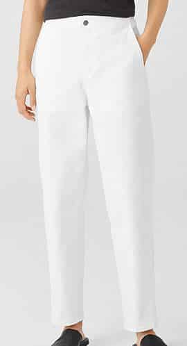 Organic Cotton Denim Tapered Pants