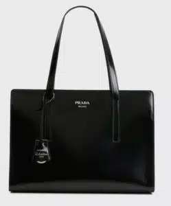 PRADA Medium brushed leather tote bag