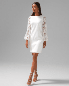 Prime Women Recommends Lace Sleeve Shift Dress