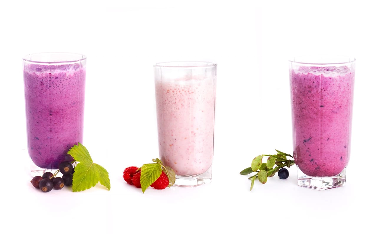 Protein shakes with fruit