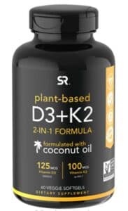 Vitamin D3 + K2 with Organic Virgin Coconut Oil
