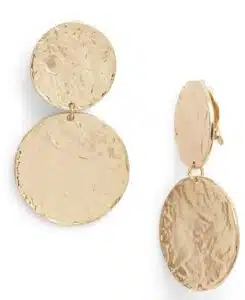 Aimee Large Disc Clip Earrings