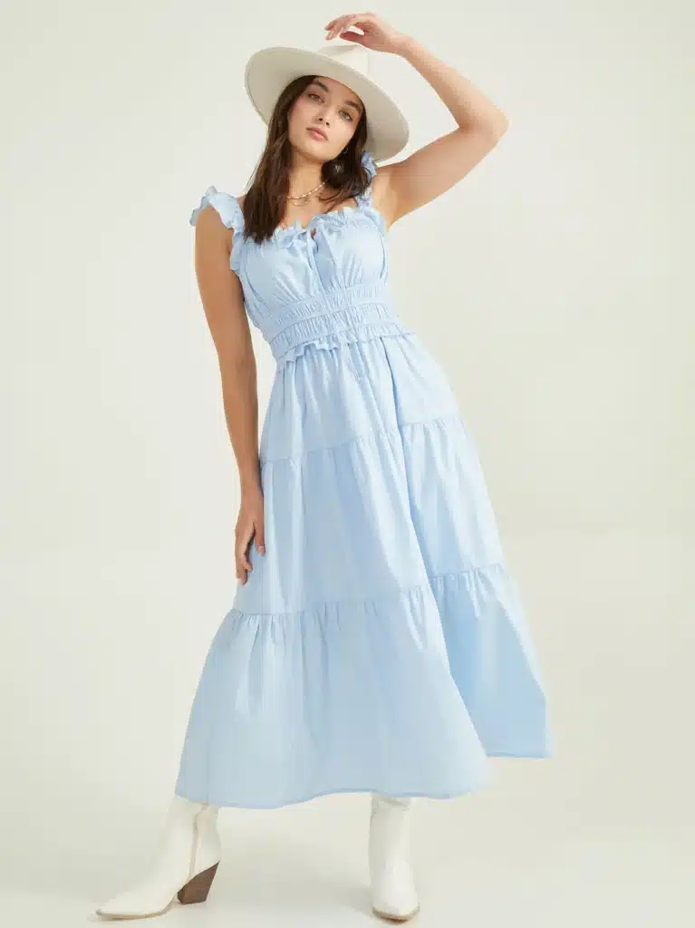 Elly Poplin Midi Dress, $89.95