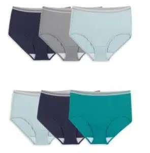 Fit for Me Women's Plus Heather Assorted Brief Underwear