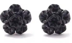 Flower resin clip earrings